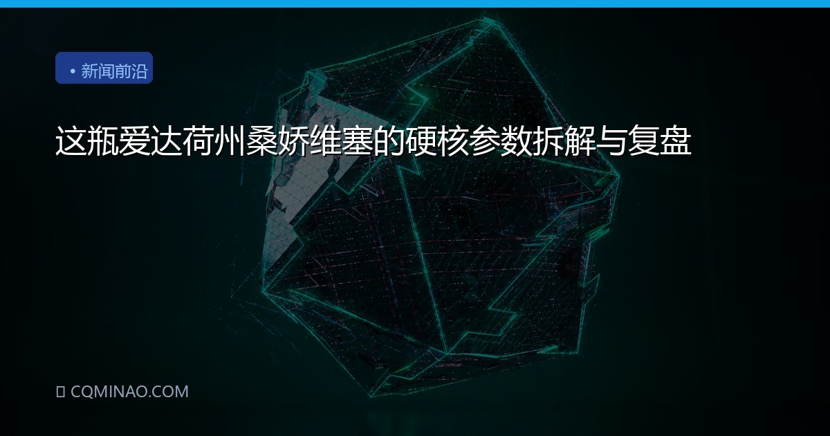 这瓶爱达荷州桑娇维塞的硬核参数拆解与复盘